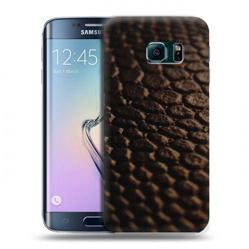 Дизайнерский пластиковый чехол для Samsung Galaxy S6 Edge Кожа змей