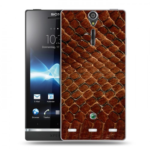 Дизайнерский пластиковый чехол для Sony Xperia S Кожа змей