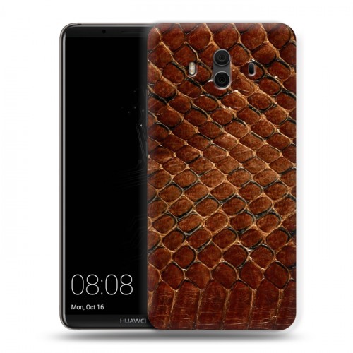 Дизайнерский пластиковый чехол для Huawei Mate 10 Кожа змей