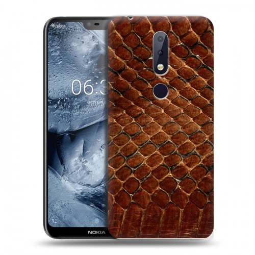 Дизайнерский силиконовый чехол для Nokia 6.1 Plus Кожа змей