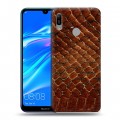 Дизайнерский пластиковый чехол для Huawei Y6 (2019) Кожа змей