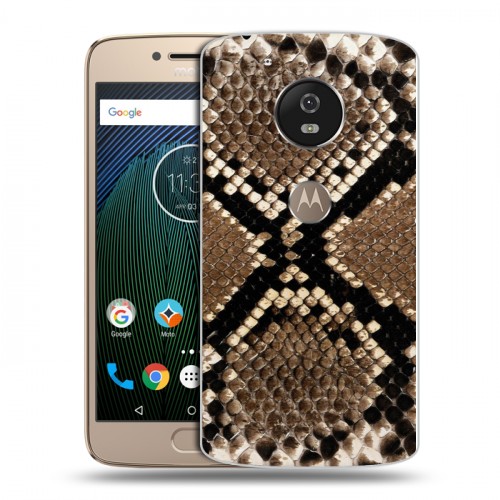 Дизайнерский пластиковый чехол для Motorola Moto G5s Кожа змей