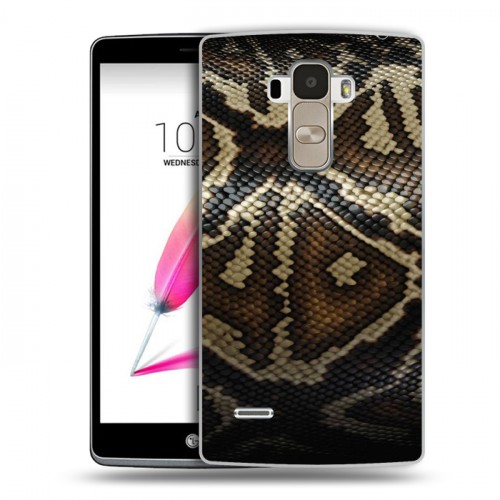 Дизайнерский силиконовый чехол для LG G4 Stylus Кожа змей