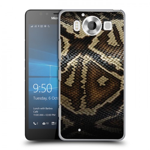 Дизайнерский пластиковый чехол для Microsoft Lumia 950 Кожа змей