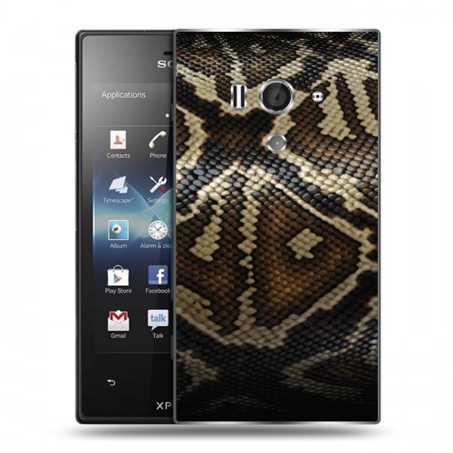 Дизайнерский пластиковый чехол для Sony Xperia acro S Кожа змей