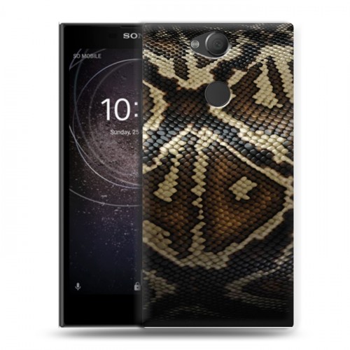 Дизайнерский силиконовый с усиленными углами чехол для Sony Xperia XA2 Кожа змей