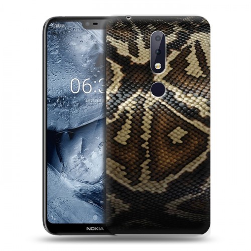 Дизайнерский силиконовый чехол для Nokia 6.1 Plus Кожа змей