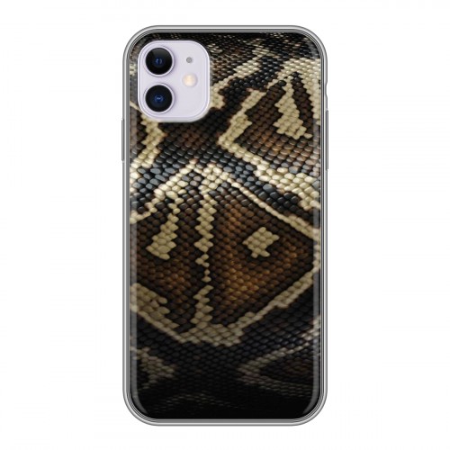 Дизайнерский силиконовый чехол для Iphone 11 Кожа змей