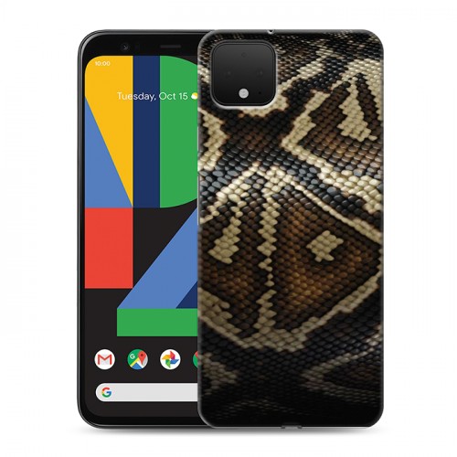 Дизайнерский пластиковый чехол для Google Pixel 4 Кожа змей