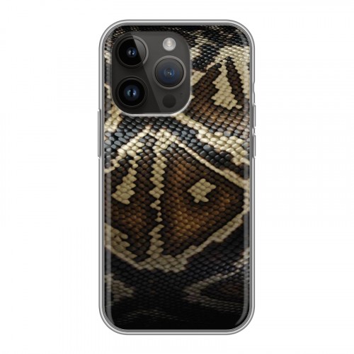Дизайнерский силиконовый чехол для Iphone 14 Pro Кожа змей