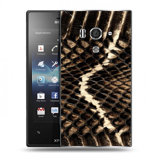 Дизайнерский пластиковый чехол для Sony Xperia acro S Кожа змей