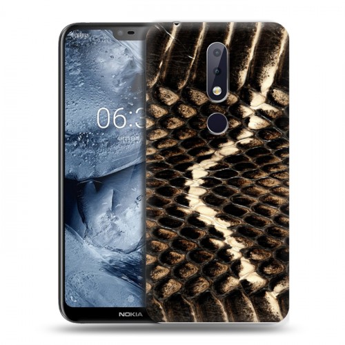 Дизайнерский силиконовый чехол для Nokia 6.1 Plus Кожа змей