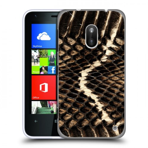 Дизайнерский пластиковый чехол для Nokia Lumia 620 Кожа змей