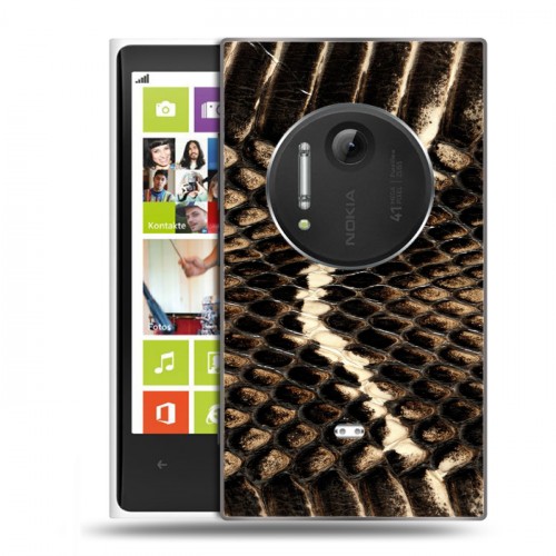 Дизайнерский пластиковый чехол для Nokia Lumia 1020 Кожа змей