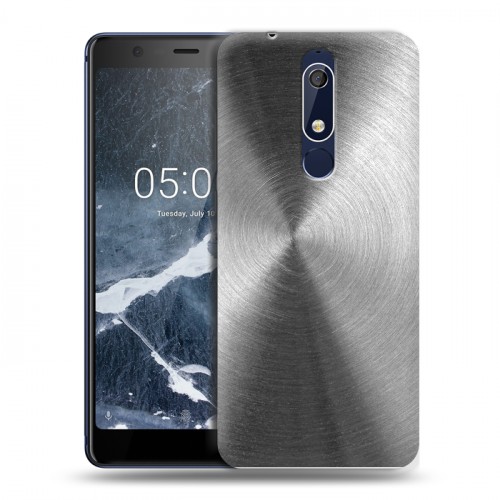 Дизайнерский пластиковый чехол для Nokia 5.1 Металл