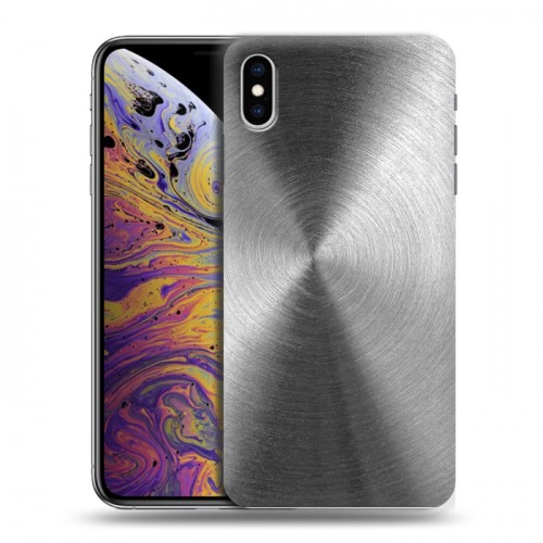 Дизайнерский силиконовый чехол для Iphone Xs Max Металл