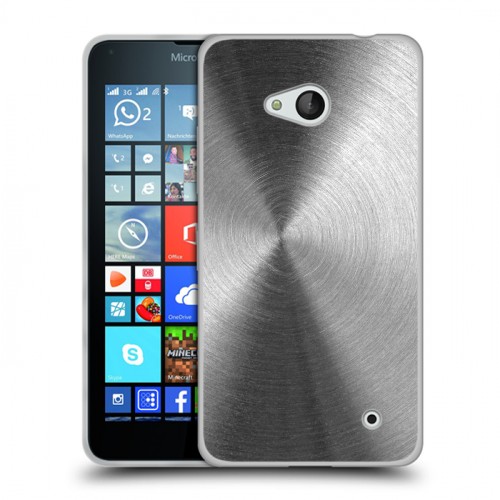 Дизайнерский пластиковый чехол для Microsoft Lumia 640 Металл