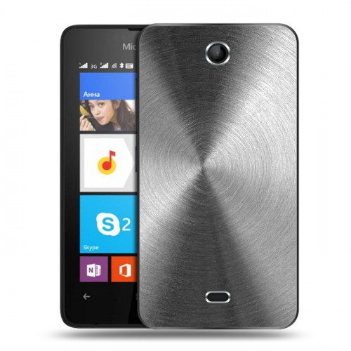 Дизайнерский силиконовый чехол для Microsoft Lumia 430 Dual SIM Металл