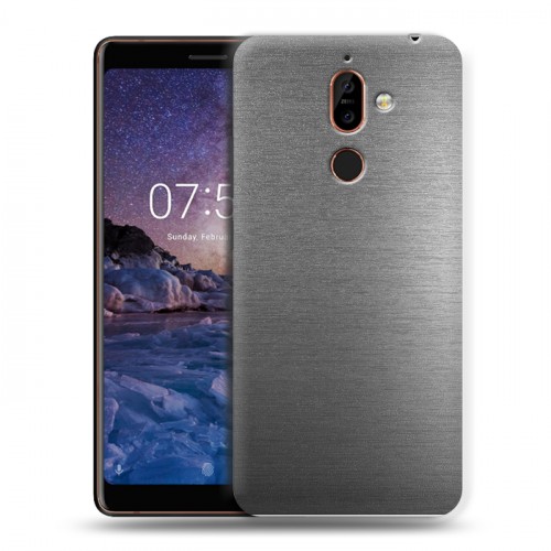 Дизайнерский пластиковый чехол для Nokia 7 Plus Металл