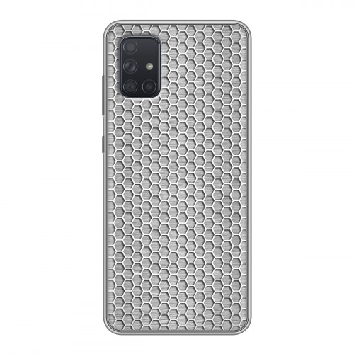 Дизайнерский силиконовый чехол для Samsung Galaxy A71 Металл