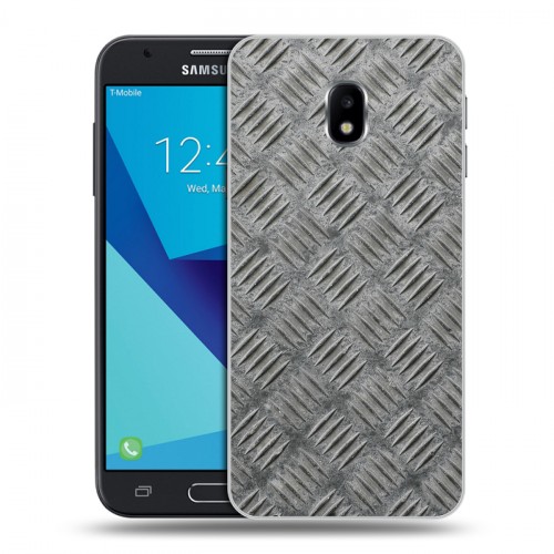 Дизайнерский пластиковый чехол для Samsung Galaxy J3 (2017) Металл