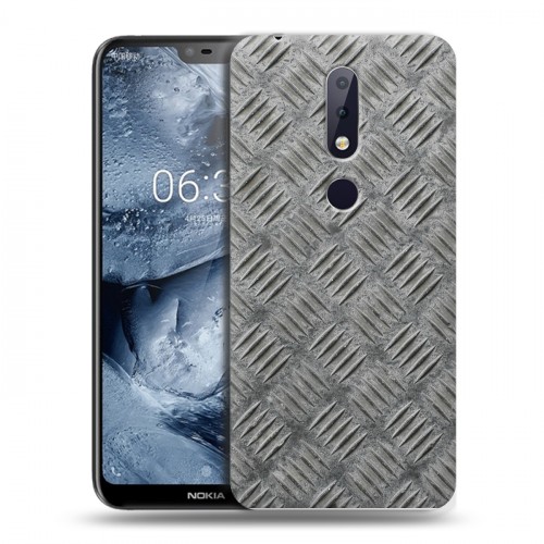 Дизайнерский силиконовый чехол для Nokia 6.1 Plus Металл