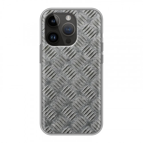 Дизайнерский силиконовый чехол для Iphone 14 Pro Металл