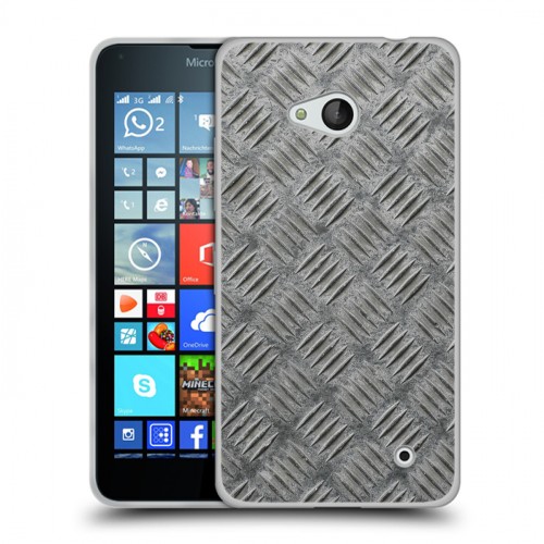 Дизайнерский пластиковый чехол для Microsoft Lumia 640 Металл