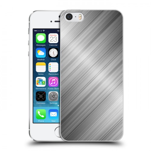 Дизайнерский пластиковый чехол для Iphone 5s Металл