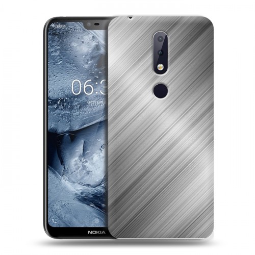 Дизайнерский силиконовый чехол для Nokia 6.1 Plus Металл