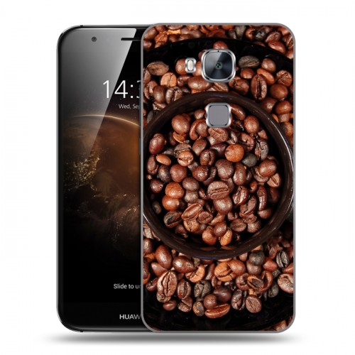 Дизайнерский пластиковый чехол для Huawei G8 кофе текстуры