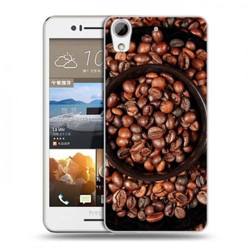 Дизайнерский пластиковый чехол для HTC Desire 728 кофе текстуры