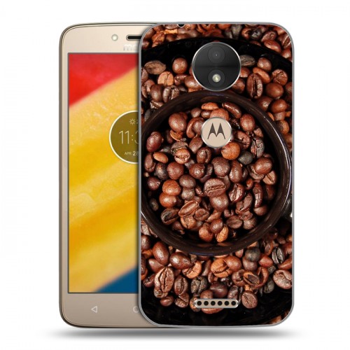 Дизайнерский пластиковый чехол для Motorola Moto C кофе текстуры