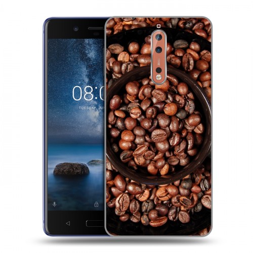 Дизайнерский пластиковый чехол для Nokia 8 кофе текстуры