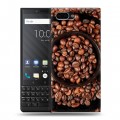 Дизайнерский пластиковый чехол для BlackBerry KEY2 кофе текстуры