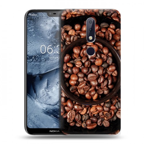 Дизайнерский пластиковый чехол для Nokia 6.1 Plus кофе текстуры