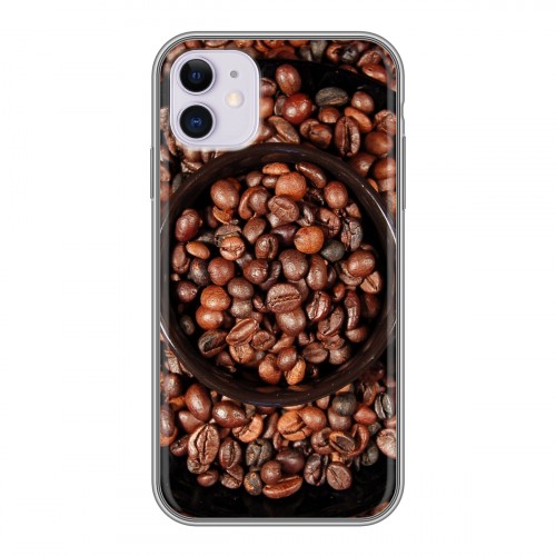 Дизайнерский пластиковый чехол для Iphone 11 кофе текстуры