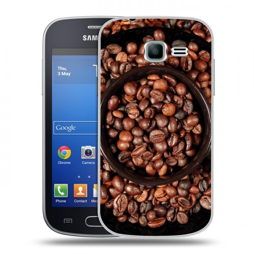 Дизайнерский пластиковый чехол для Samsung Galaxy Trend Lite кофе текстуры