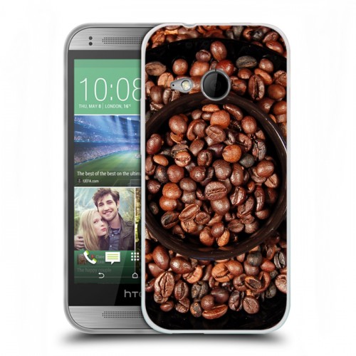 Дизайнерский пластиковый чехол для HTC One mini 2 кофе текстуры