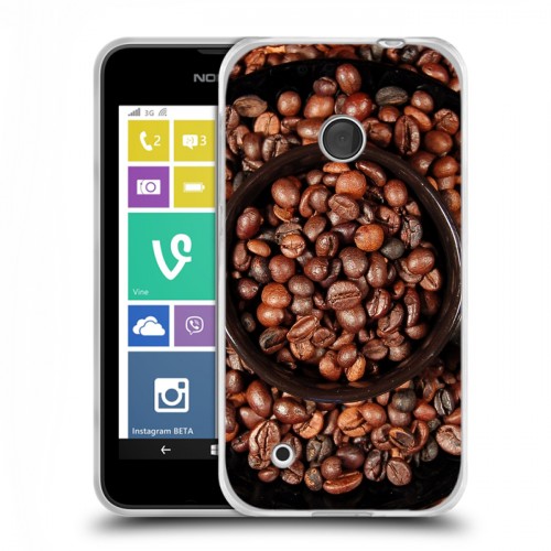 Дизайнерский пластиковый чехол для Nokia Lumia 530 кофе текстуры
