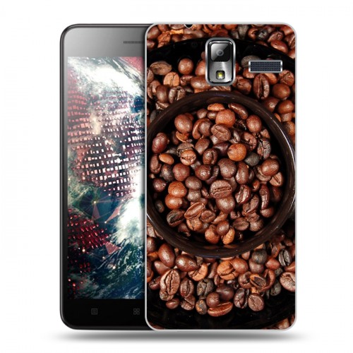 Дизайнерский силиконовый чехол для Lenovo S580 Ideaphone кофе текстуры