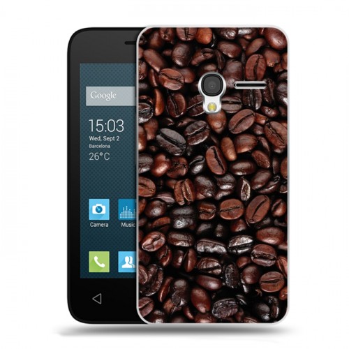 Дизайнерский пластиковый чехол для Alcatel One Touch Pixi 3 (4.5) кофе текстуры