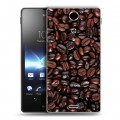 Дизайнерский пластиковый чехол для Sony Xperia TX кофе текстуры