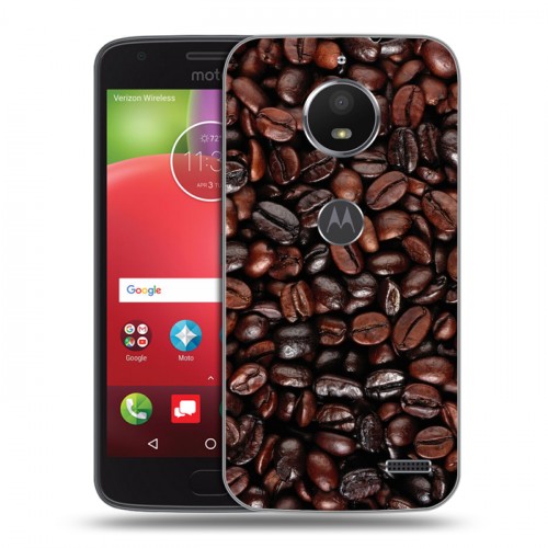 Дизайнерский пластиковый чехол для Motorola Moto E4 кофе текстуры