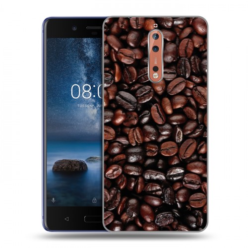 Дизайнерский пластиковый чехол для Nokia 8 кофе текстуры