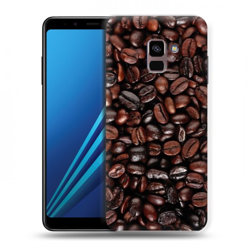 Дизайнерский пластиковый чехол для Samsung Galaxy A8 Plus (2018) кофе текстуры