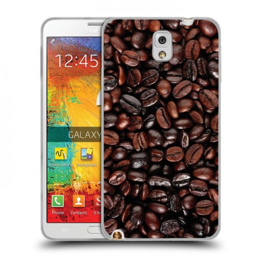 Дизайнерский пластиковый чехол для Samsung Galaxy Note 3 кофе текстуры