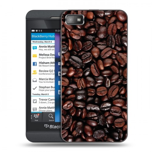 Дизайнерский пластиковый чехол для BlackBerry Z10 кофе текстуры