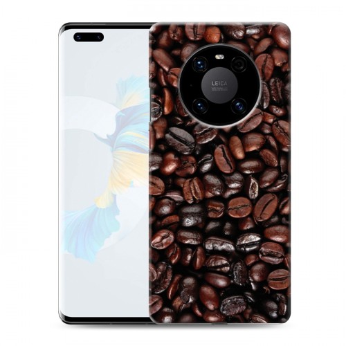 Дизайнерский пластиковый чехол для Huawei Mate 40 Pro кофе текстуры
