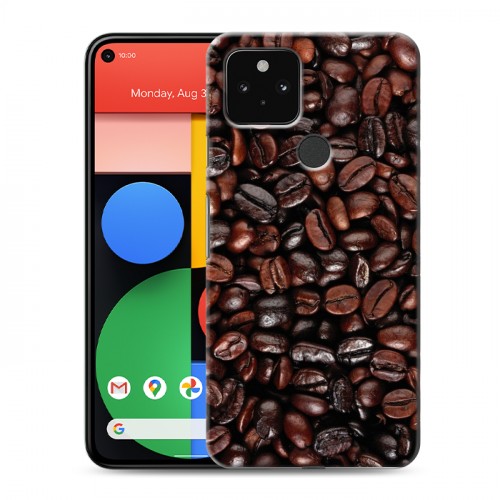 Дизайнерский пластиковый чехол для Google Pixel 5 кофе текстуры
